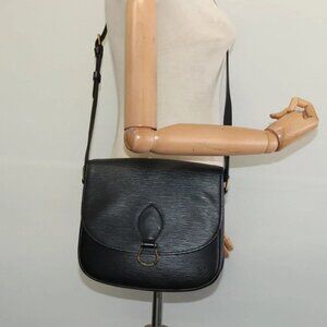 LOUIS VUITTON Epi Saint Cloud GM Shoulder Bag Black Noir